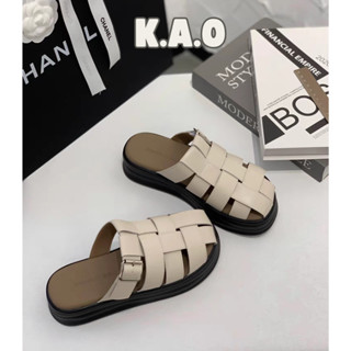 Sục Rọ 2 Nan Dọc Khóa Vuông Mềm Êm Chân Da Xịn Đế Độn Phù Hợp Đi Mùa Hè