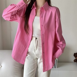 Áo Sơ Mi nữ Dài Tay Hàng QC LOẠI 1 Dáng Rộng Kiểu Hàn Basic Dễ Mix Đồ MS001