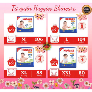 Tã quần/dán huggies skincare jumbo m79/m106/l76/l104/xl88/xxl54
