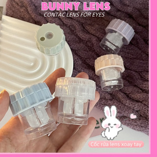 Cốc Rửa Lens Kính Áp Tròng Bằng Tay Xoay Êm