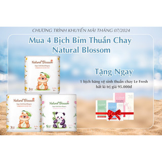 ( Bỉm thuần chay) Bỉm dán/ quần  Natural Blossom nội địa Hàn Quốc cao cấp NB30/S30/M26/L24/XL22/XXL20/XXXL18
