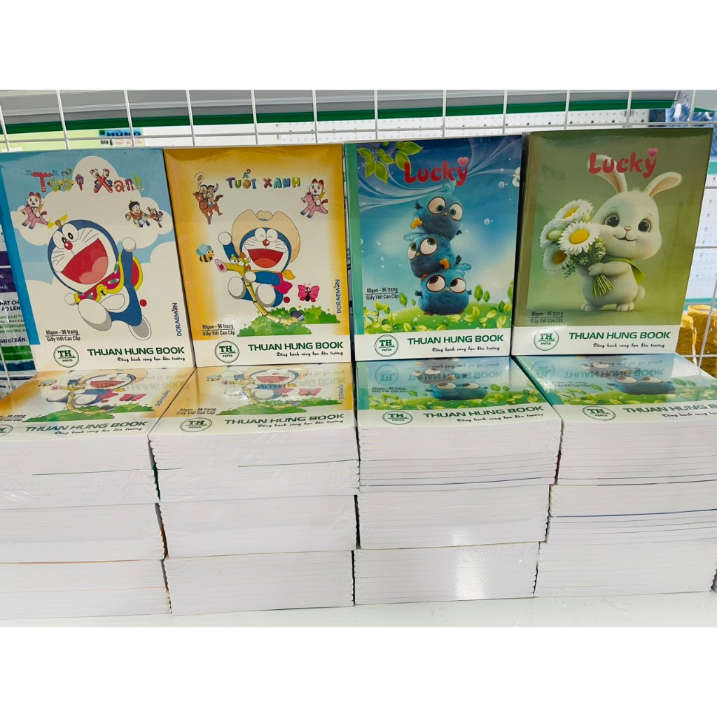 Combo 10 quyển vở 4 ô ly và 5 ô ly 80gsm 96 trang cho học sinh , sinh viên vở ô ly Thuận Hưng giấy d
