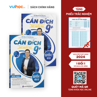 Bộ 2 Cuốn Sách Cán đích 9+ Luyện Thi THPT QG Môn Hóa Hữu Cơ+ Vô Cơ Vuihoc.vn