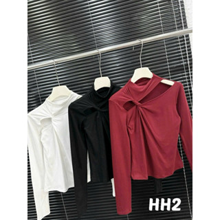 Áo thun khoét ngực ôm sexxy, Áo kiểu body xoắn ngực tôn dáng AT7510 - NhiNhi Shop