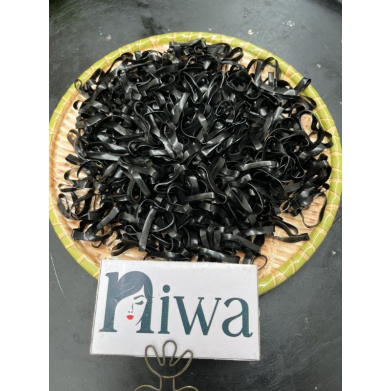 (100 gram) Thun Cột Tóc Đen Bản To, Chun Buộc Tóc Siêu Dai