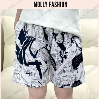 Quần đùi nam hoạt hình ZORO quần short nữ Bigsize ống rộng mặc nhà đi biển Molly Fashion