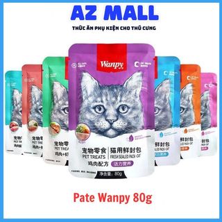 Pate Wanpy 80g - thức ăn ướt cho mèo pate mèo gói 80g