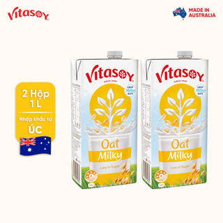 Combo 2 Sữa hạt yến mạch Úc Vitasoy Oat Milky hộp 1L