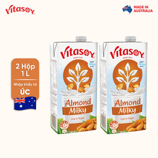 Combo 2 Sữa hạt hạnh nhân Úc Vitasoy Almond Milky hộp 1L