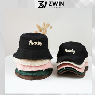 Mũ Lưỡi Trai Và Mũ Bucket Tua Rua Thêu Peachy Đội Đôi Đội Cặp Couple Nón Kết Chất Vải Kaki Cao Cấp Form Unisex Nam N215
