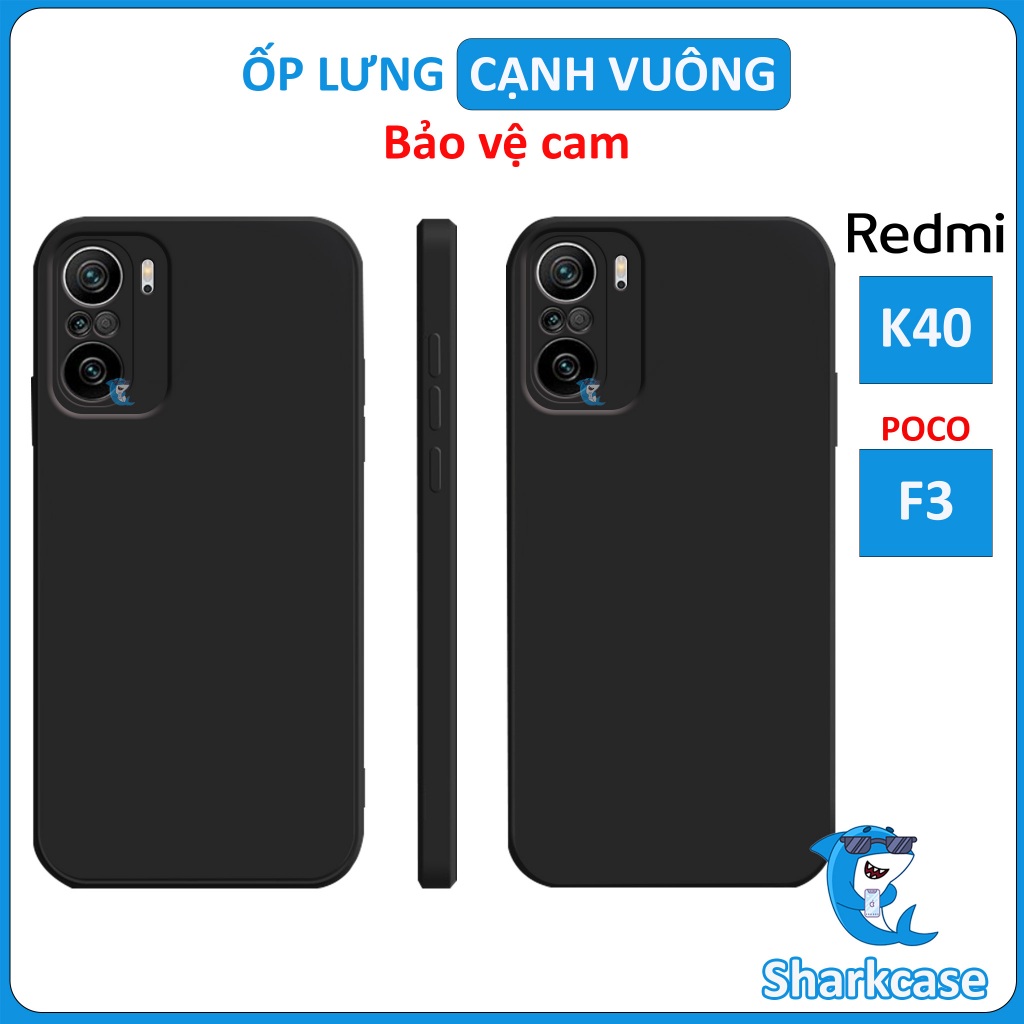 Ốp lưng Poco F3 / Redmi K40 cạnh vuông bảo vệ cam toàn diện nhựa dẻo I Vỏ bao lưng điện thoại Xiaomi