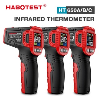   Bảo hàng 1 năm HABOTEST HT650 Máy đo nhiệt độ hồng ngoại Máy đo nhiệt độ laser không tiếp xúc Nhiệt kế thực phẩm 