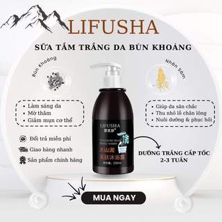 Sữa tắm bùn trắng da lifusha giúp làm trắng da nuôi dưỡng phục hồi da