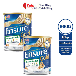 [Date T8/26] Combo 2 lon Sữa bột Ensure Gold Green Health Đạm thực vật hương Hạnh nhân 800g