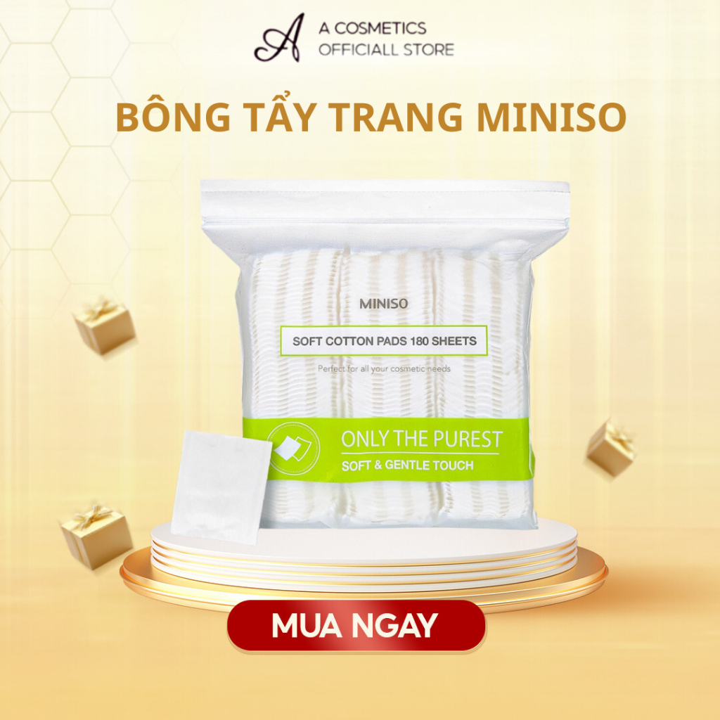 Bông tẩy trang Miniso Nhật bản