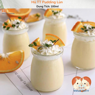 Hũ Thủy Tinh Pudding Lùn 100ml