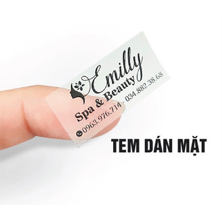 In theo yêu cầu tem decal trong suốt khổ A4