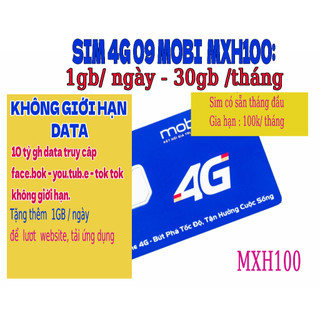 Sim 4g mobifone tk159, mxh100 10 tỷ gb xem you.tu.be, fa.book, tik.tok, đầu số 09