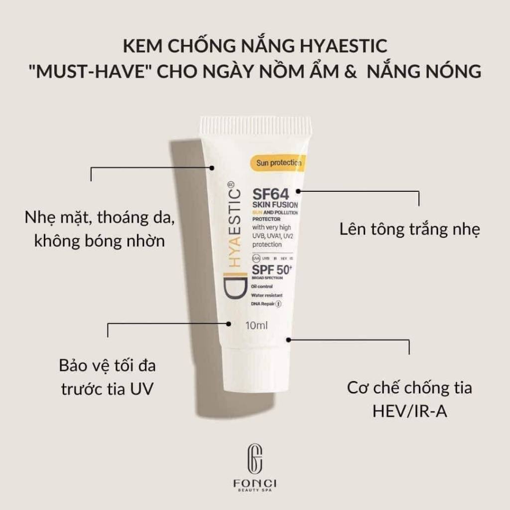 Kem chống nắng bảo vệ tối đa Hyaestic Skin Fusion SF64 Sun And Pollution Protector SPF50+ | BigBuy360 - bigbuy360.vn