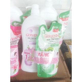 ( mua1 tặng1) Sữa tắm Gervenne hương nước hoa 1200ml/900g