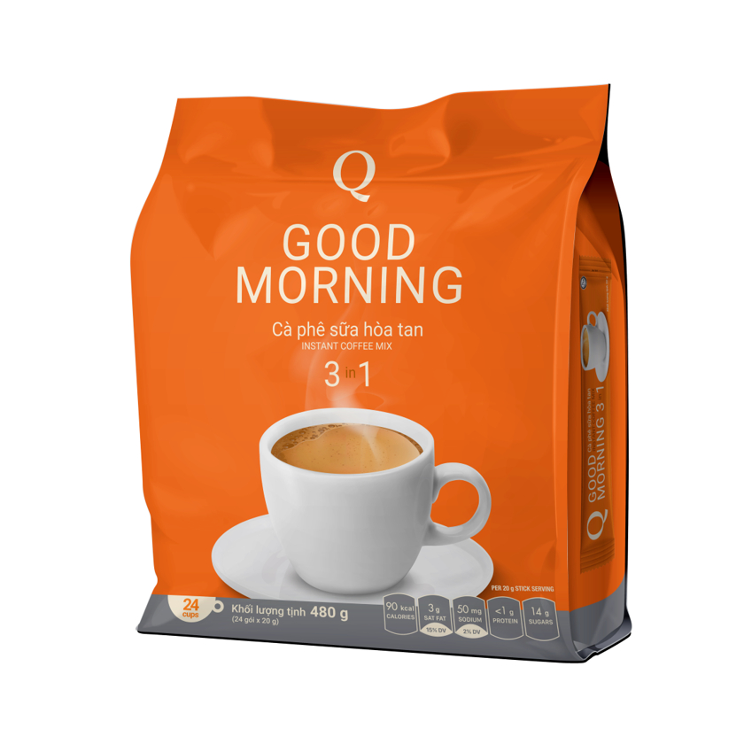 Cà Phê Sữa Hòa Tan 3in1 Good Morning Bịch 24 Gói