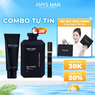 Bộ Quà Tặng Nam - Sữa rửa mặt nam 100ml & Sữa tắm gội nam 3 in 1 350ml & Nước hoa nam RHYS MAN 50ml