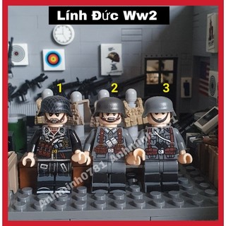 Lắp ráp đồ chơi 1 minifigure quân đội người lính thế chiến 2 cho bé