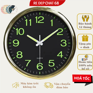 Đồng Hồ Treo Tường Dạ Quang, Đồng hồ kim trôi dạ quang, Đồng hồ treo tường tròn phát sáng