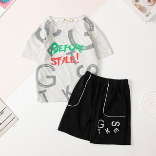 Bộ thun ngắn tay cho bé trai, set đồ bé trai mặc nhà in hình, bộ cotton áo ngắn tay quần đùi chuẩn form