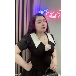 Đầm tiệc cổ v kèm tag bigsize 50kg - 90kg
