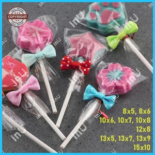 HCM - Set 100 túi nylon bọc kẹo que, kẹo mút 12cm x 8cm