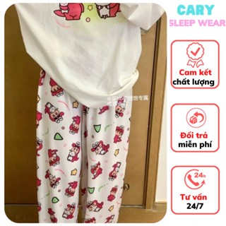  Quần dài mặc nhà in hình shin khủng long siêu yêu dành cho nữ hoạt hình CARY 