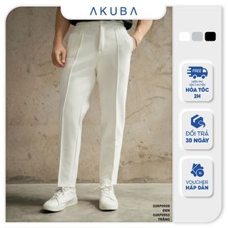 Quần thun dài nam AKUBA, form slimfit, chất vải cotton mềm mịn, co giãn tốt, dễ thấm hút mồ hôi, thoáng mát | 02KP0953