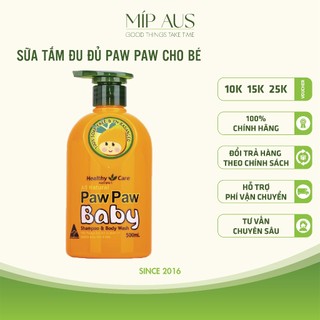 Sữa tắm đu đủ - paw paw baby healthy care - 500ml