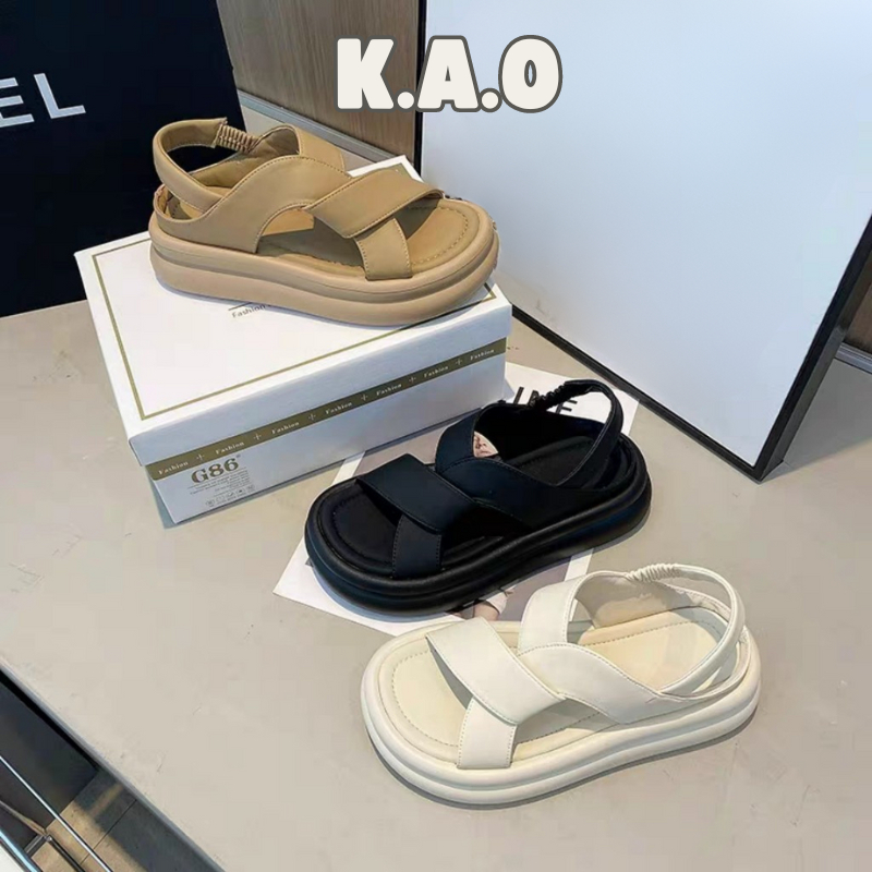 Dép Sandal Đi Học Nữ Đế Cao Thời Trang Chất Da Siêu Mềm Đẹp Mới Nhất SD01 Tiệm Nhà Kao