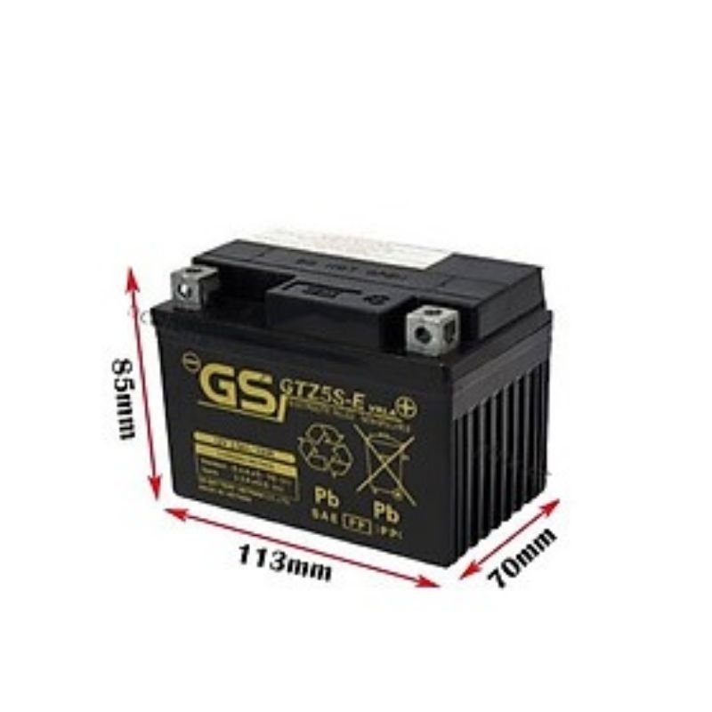 CHÍNH HÃNG Ắc quy khô GS GTZ5S-E 3,5Ah Wave RS Rsx Rsv S, Nouvo456, Airblade110, Hayate X-Bike SKY E
