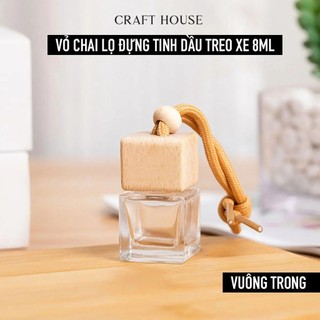 Vỏ chai lọ đựng tinh dầu treo xe 8ml đựng nước hoa, tinh dầu