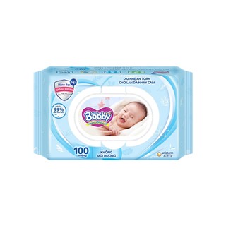 (Date T11/2026) Combo Khăn Ướt Bobby 100 Miếng Không Mùi.