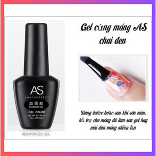 Gel cứng móng as chai đen 15ml chính hãng