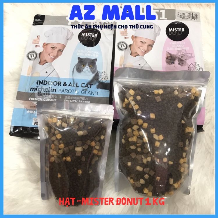 Hạt MISTER DONUT cho mèo mix topping đa dạng cung cấp đủ dinh dưỡng cho mèo con và mèo mẹ