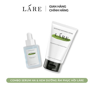 Combo Serum HA + Kem Dưỡng trắng da dưỡng ẩm phục hồi sau peel Láre Thanh Dược