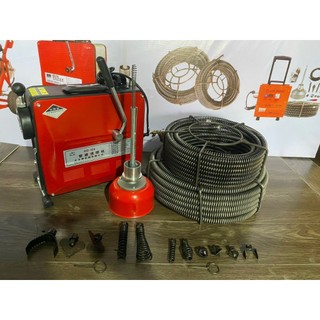 Máy thông tắc cống gq150-1800w tặng kèm cuộn dây 22mm dài 15m và cuôn dây 16mm dài 15m và 4,5m dây lò xo phi 8mm