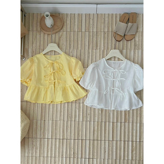 |🚛FREESHIP| [TẶNG QUÂY]   Áo croptop babydoll cột nơ cutee hothit (Ảnh thật/Video)