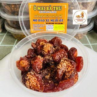Ô mai MƠ  ĐÀO XẺ MUỐI ỚT, 100% chính hiệu Bà Thu (đặc sản ngon số 1 Hà Nội), hộp 180 gam, quà ăn vặt