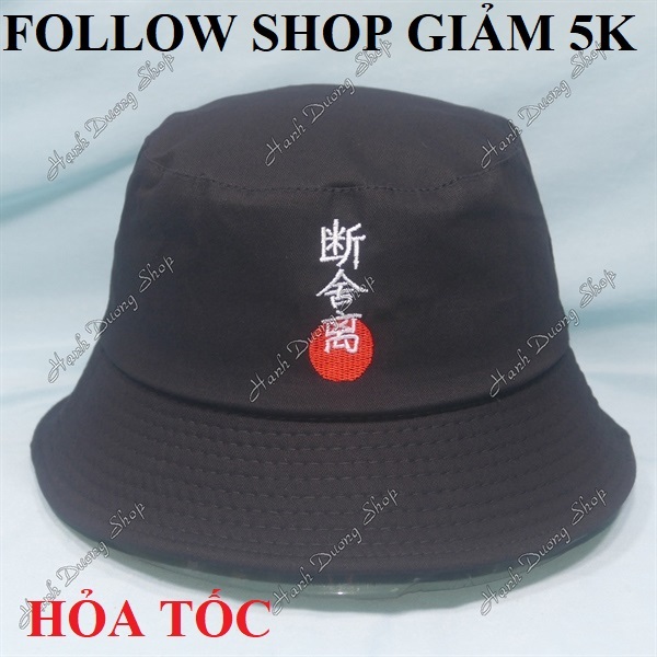 Nón Bucket Lời Thề Mũ Tai Bèo Lời Thề Samurai Vành Nhỏ Cả Nam, Nữ Chất Liệu Vải Cotton