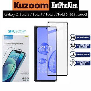 Miếng dán kính cường lực màn hình trước cho Samsung Galaxy Z Fold 3 / Z Fold 4 / Z Fold 5 Fold 6 full 9D hiệu Kuzoom