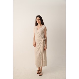 Đầm Kimono cột nơ chất vải linen tưng premium - ANAM