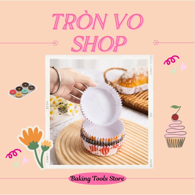Cup giấy dúm - Tròn [298-300c/lốc] ( giao ngẫu nhiên )