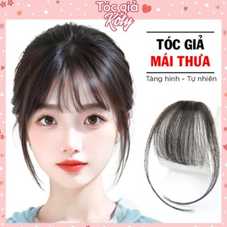Tóc giả mái ngang tàng hình nhẹ tự nhiên không đường may cho nữ