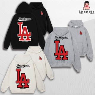 Áo Hoodie Nỉ Bông MLB LA Los Angeles có In Kim Tuyến Chất Nỉ bông dày dặn nặng 700gr, hoodie có nón unisex - Mẫu 02